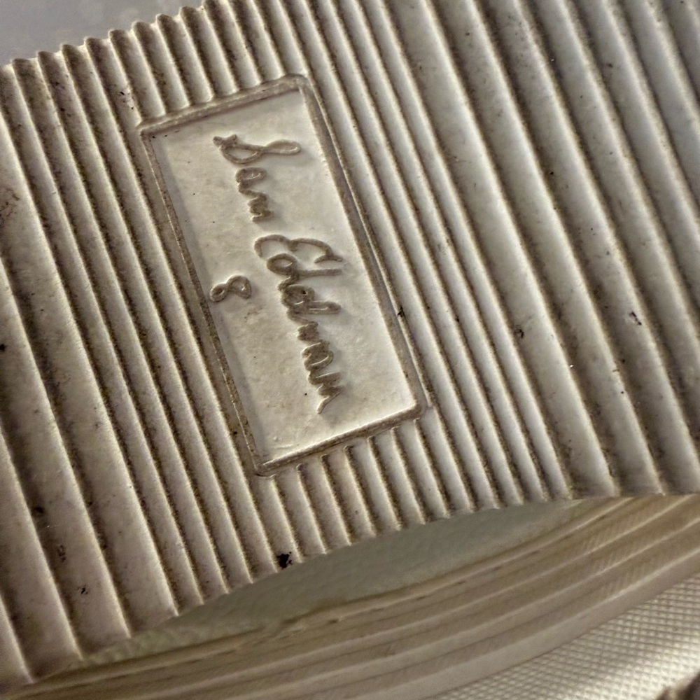 Sam Edelman White Leather Platform Sneakers Lace Up Casual Shoes Size 8 - Picture 10 of 10